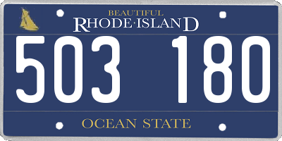 RI license plate 503180