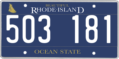 RI license plate 503181