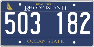 RI license plate 503182
