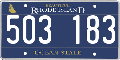 RI license plate 503183
