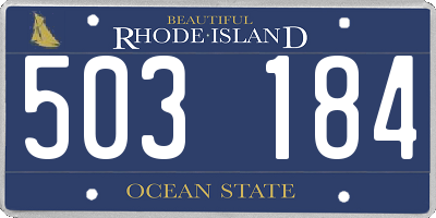 RI license plate 503184