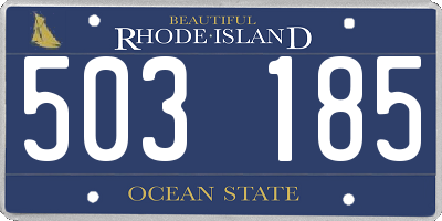 RI license plate 503185