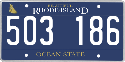 RI license plate 503186