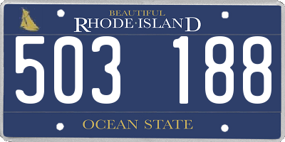 RI license plate 503188