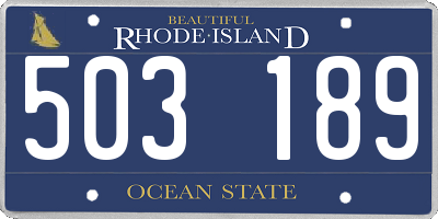 RI license plate 503189