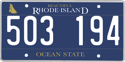 RI license plate 503194