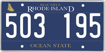 RI license plate 503195
