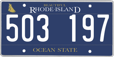 RI license plate 503197
