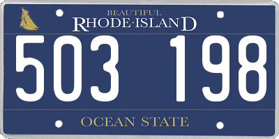 RI license plate 503198