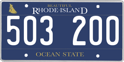 RI license plate 503200