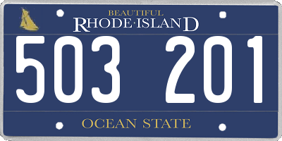 RI license plate 503201