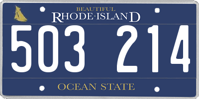 RI license plate 503214