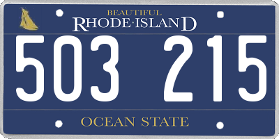 RI license plate 503215