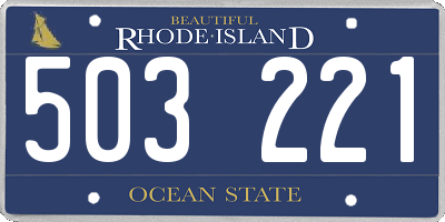 RI license plate 503221