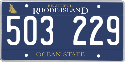 RI license plate 503229