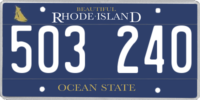 RI license plate 503240