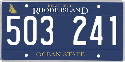 RI license plate 503241