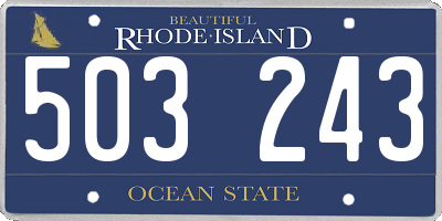 RI license plate 503243