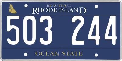RI license plate 503244