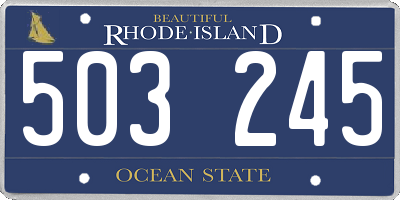 RI license plate 503245