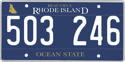 RI license plate 503246