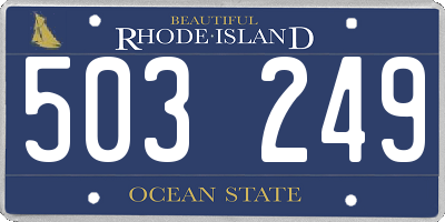 RI license plate 503249