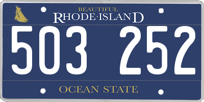 RI license plate 503252