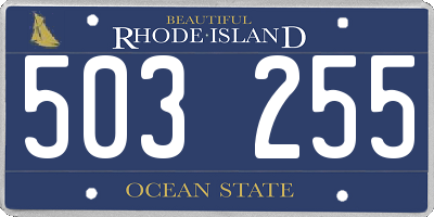 RI license plate 503255