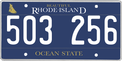 RI license plate 503256