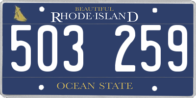 RI license plate 503259