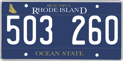 RI license plate 503260