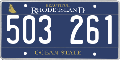 RI license plate 503261