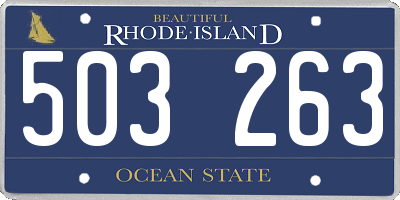 RI license plate 503263