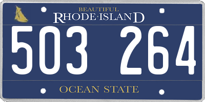 RI license plate 503264