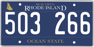 RI license plate 503266