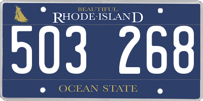 RI license plate 503268