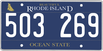 RI license plate 503269