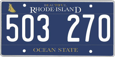 RI license plate 503270