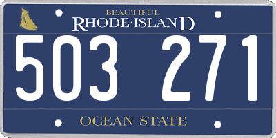 RI license plate 503271
