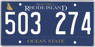 RI license plate 503274