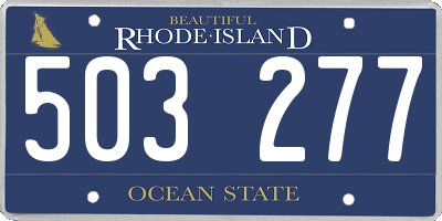 RI license plate 503277