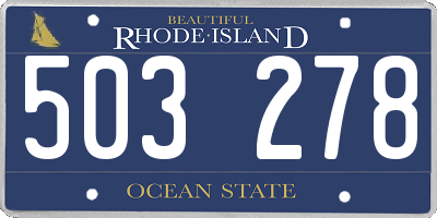 RI license plate 503278