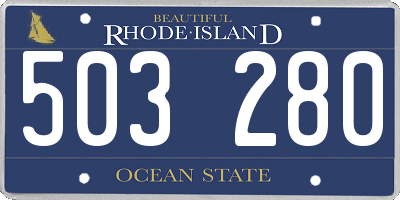 RI license plate 503280