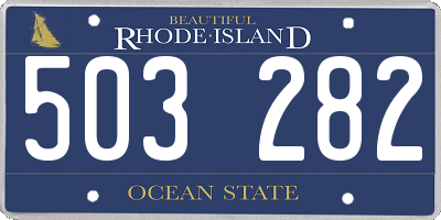 RI license plate 503282