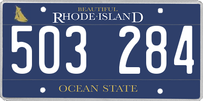 RI license plate 503284