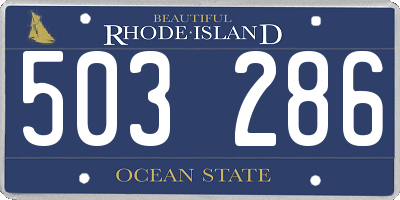 RI license plate 503286