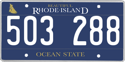 RI license plate 503288