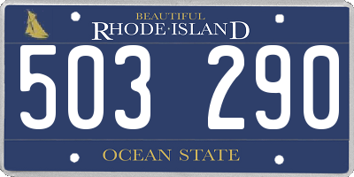 RI license plate 503290