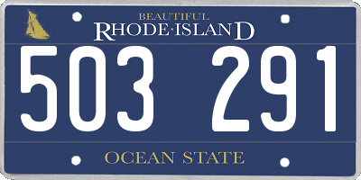 RI license plate 503291