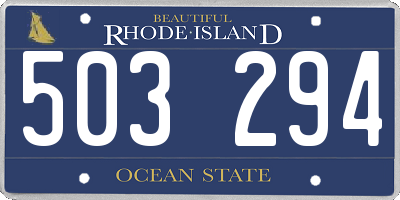 RI license plate 503294